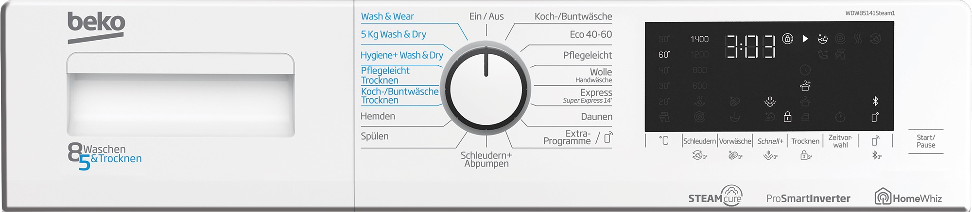 Beko WDW85141Steam1